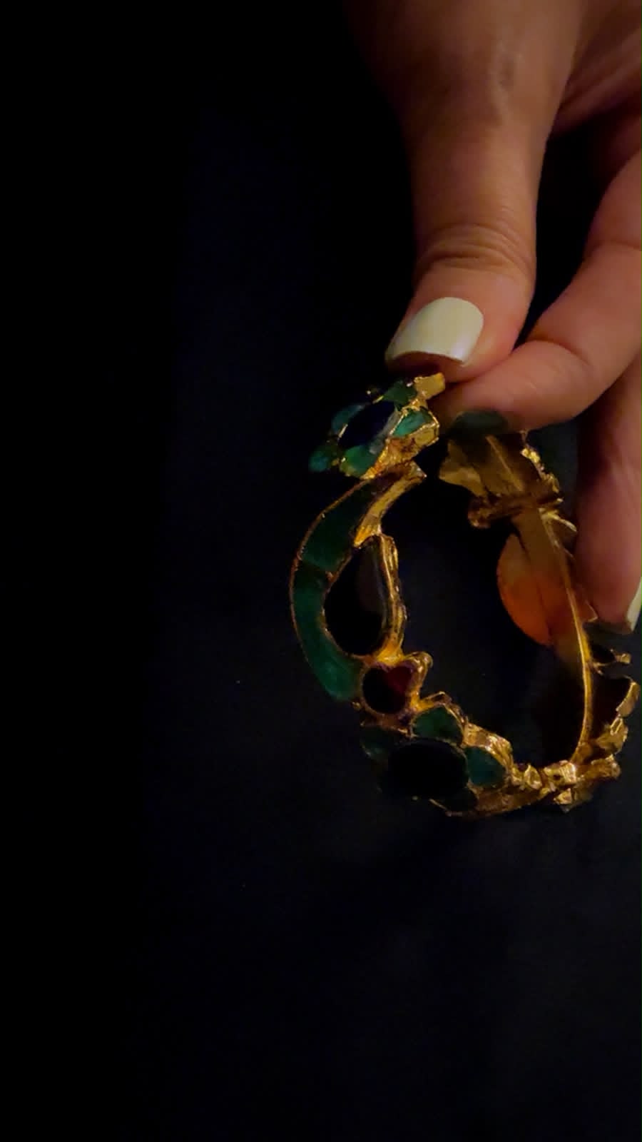 The Maharani 3 toned Parrot Adjustable Bangle