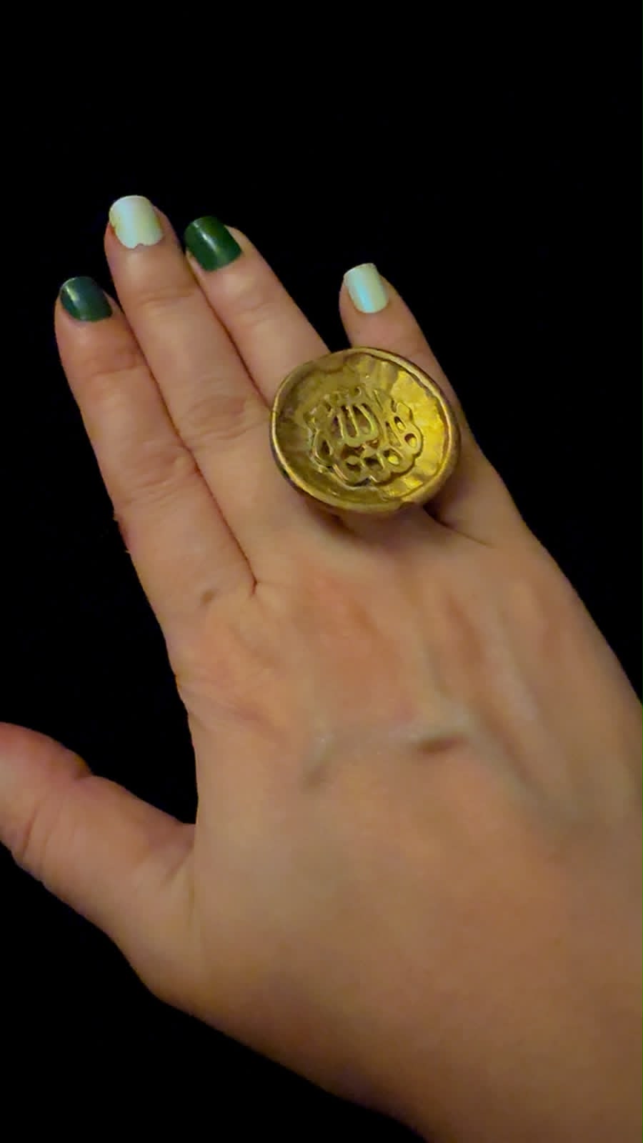 Kalma Gold plated Adjustable Ring