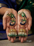 The Maharani Meenakari Peacock Earrings
