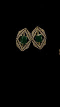 Colombian processed emeralds earrings
