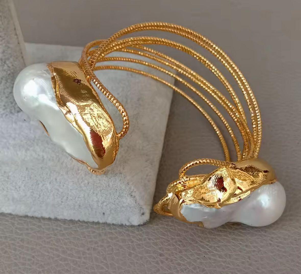 Gold plated hand cuff