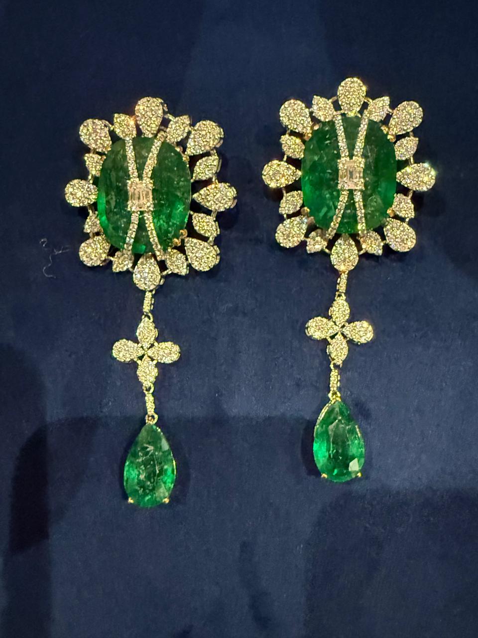 Chunky long earrings