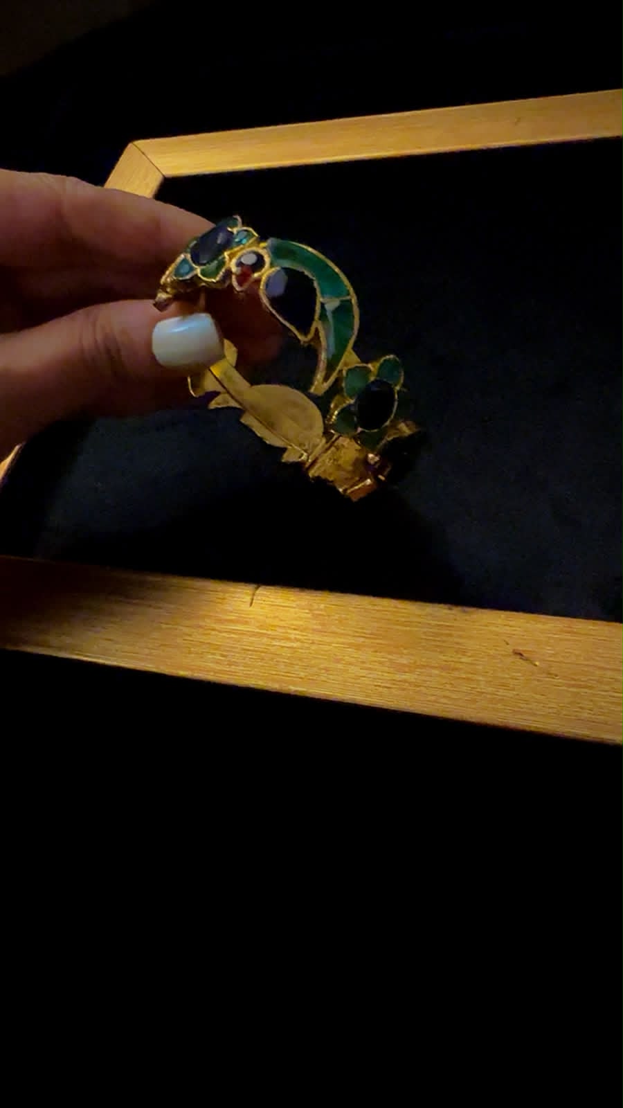 The Maharani 3 toned Parrot Adjustable Bangle