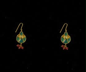 The Maharani 3 toned mini multi-toned earrings