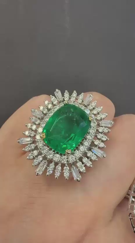 Diamond maisonette zircons rings