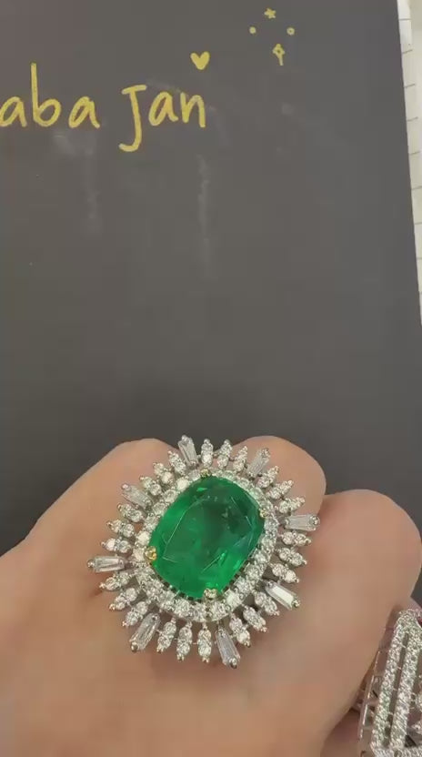 Diamond maisonette zircons rings