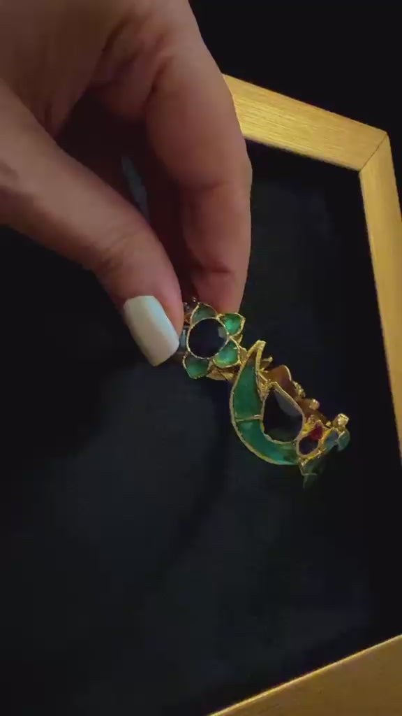 The Maharani 3 toned Parrot Adjustable Bangle