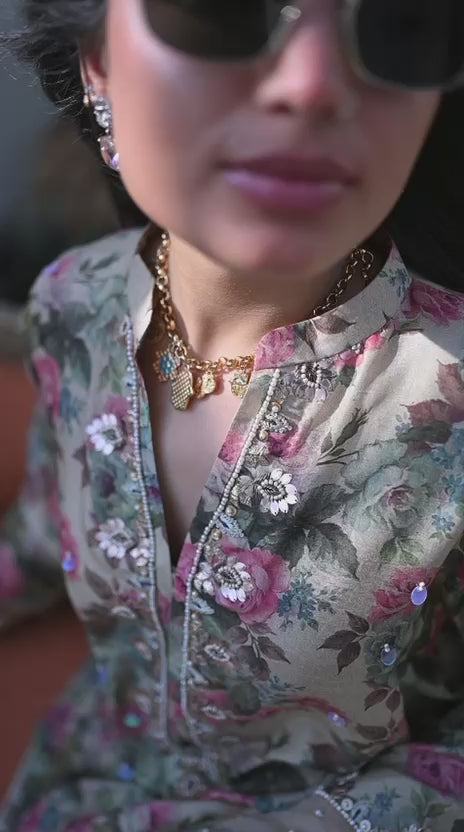 Calligraphy necklace